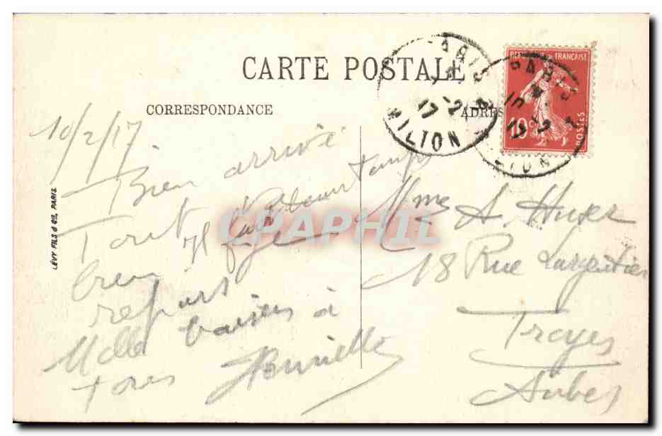 Paris 8 - L'Opera - CPA  — Verso