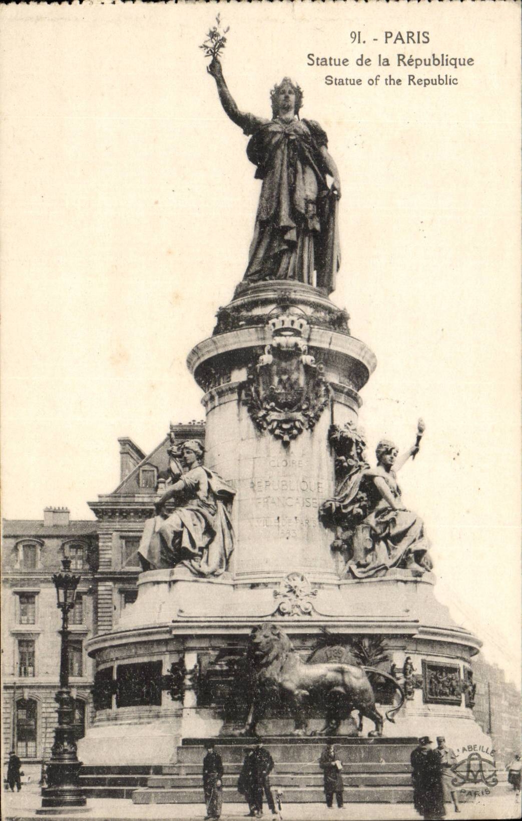 Paris - 10 - Statue de la Republique - CPA 