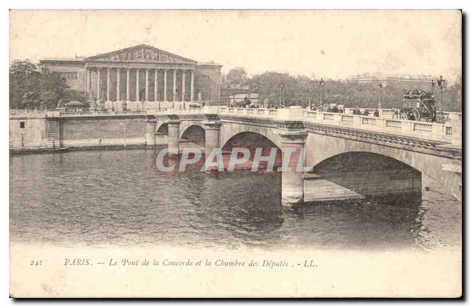 Paris - 8 - Le Pont de la Concorde et Chambre des Deputes - CPA 