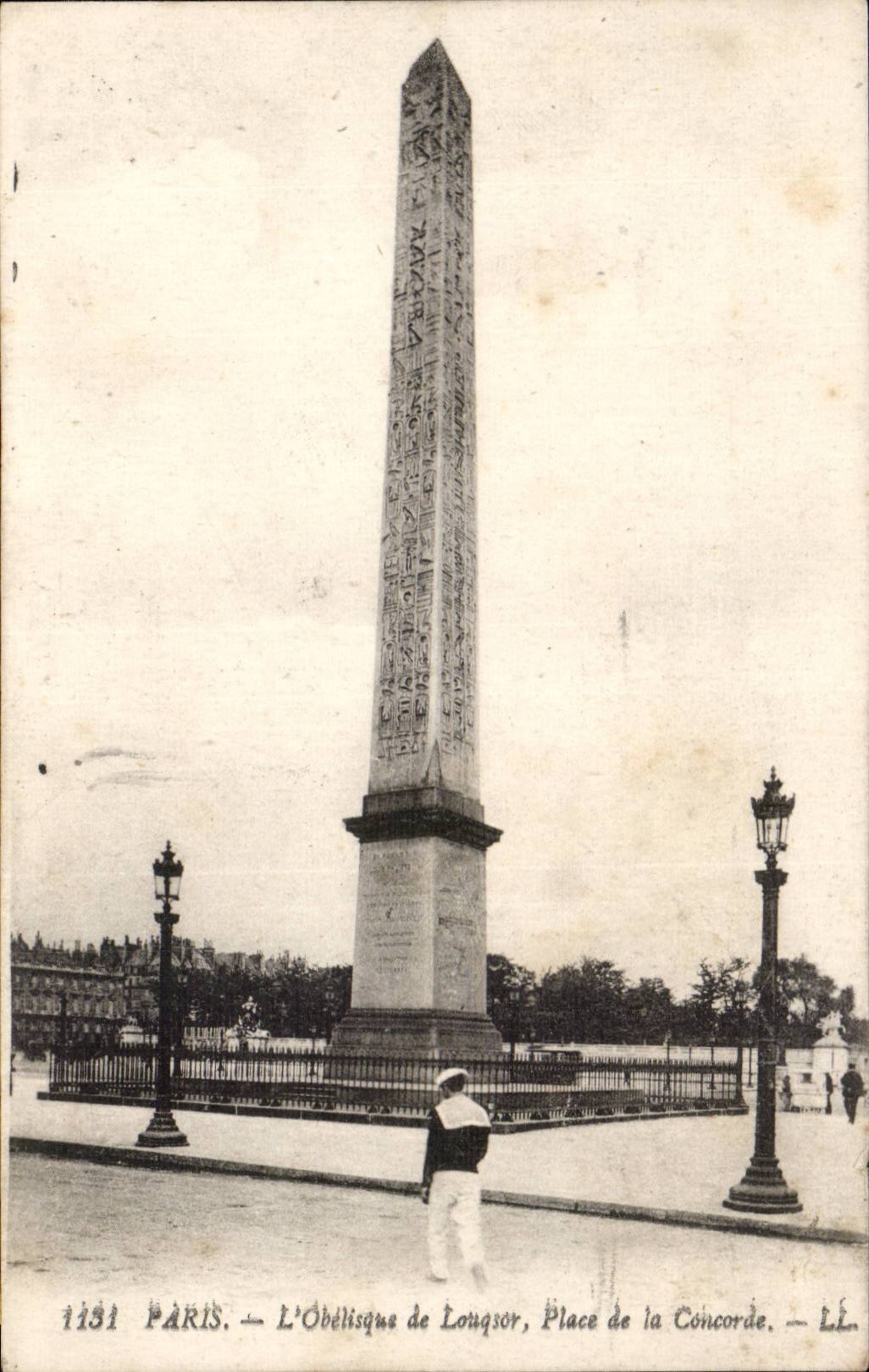 Paris - 8 - Place de la Concorde - Obelisque - CPA 