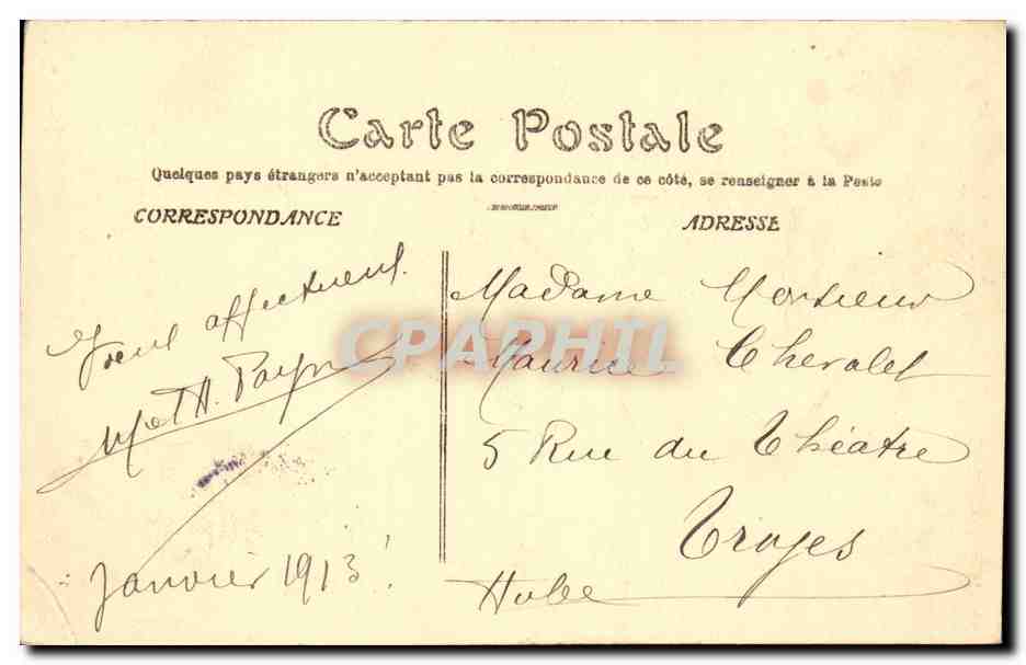 Paris - 8 - Pace de la Concorde - CPA  — Verso