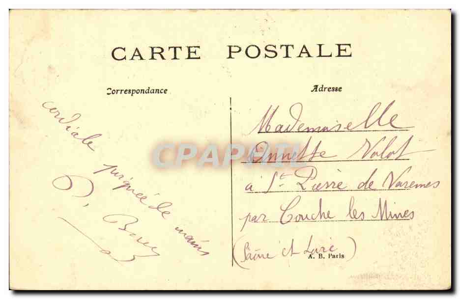 Paris - L'Opera CPA  — Rückseite