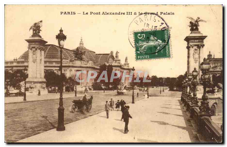 Paris - 8 Le Pont Alexandre III et le Granbd Palais CPA 