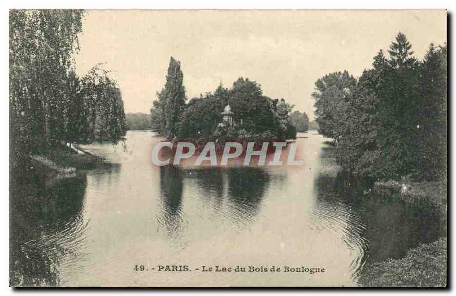 Paris - 16 - Le Lac du Bois de Boulogne CPA 