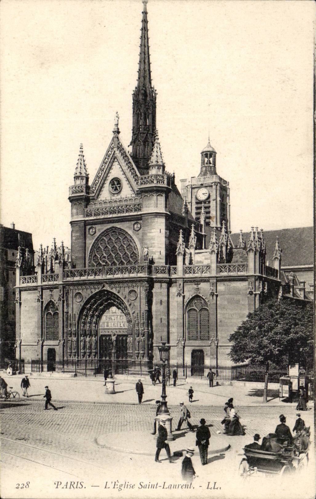 Paris - 10 - Eglise Saint Laurent CPA 