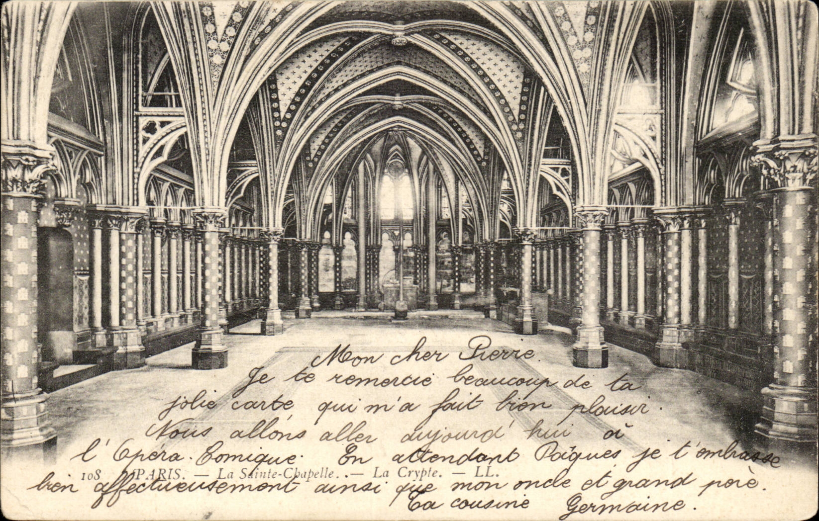 Paris -1 - La Sainte Chapelle - La Crypte CPA 