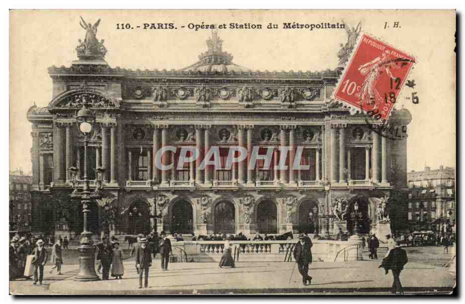 Paris - 8 - Opera et Station Metropolitaine - CPA - 