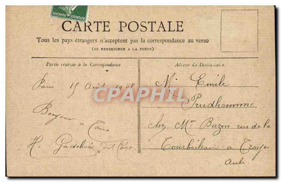 Paris - 8 - Le Petit Palais - CPA -  — Verso