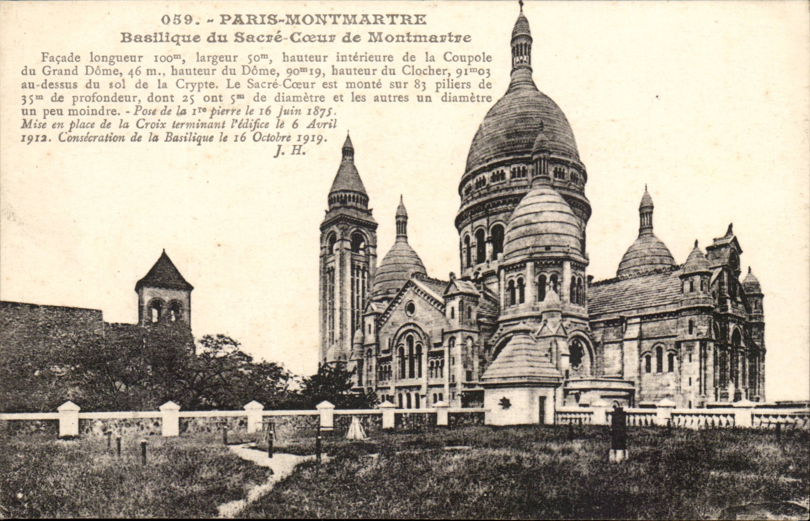 Paris - 14 - Montmartre - Basilique du Sacre Coeur - CPA - 