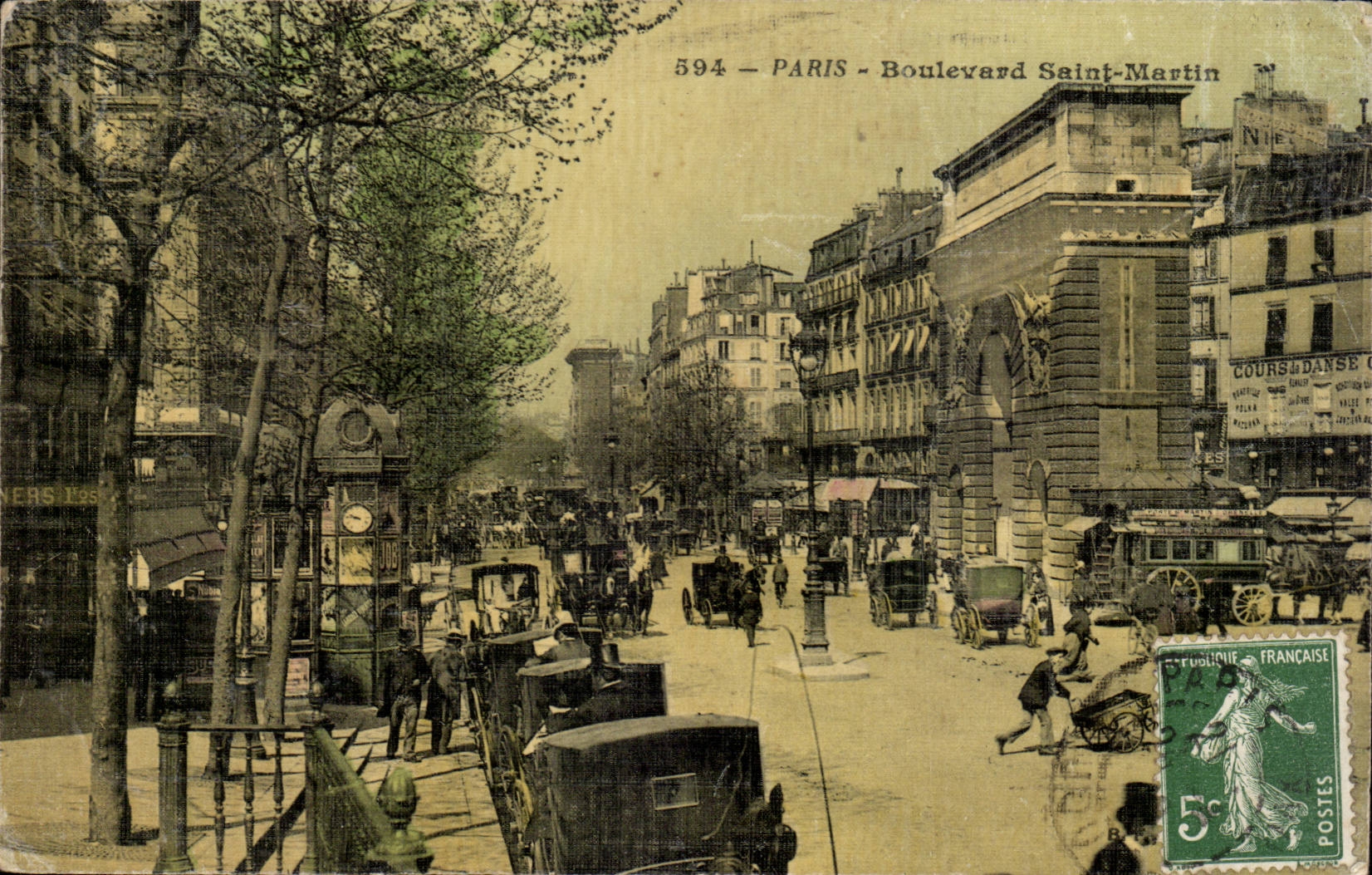 Paris - 10 - Boulevard Saint Martin - CPA - Taxi Taxis