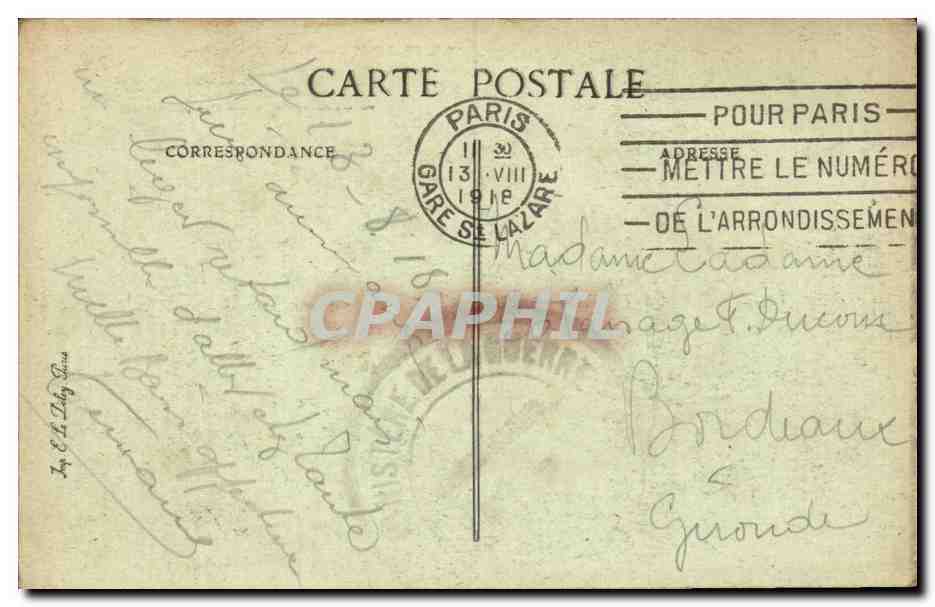 Paris - 4 - Le Pont d'Arcoe et l'Hotel de Ville - CPA  — Rückseite