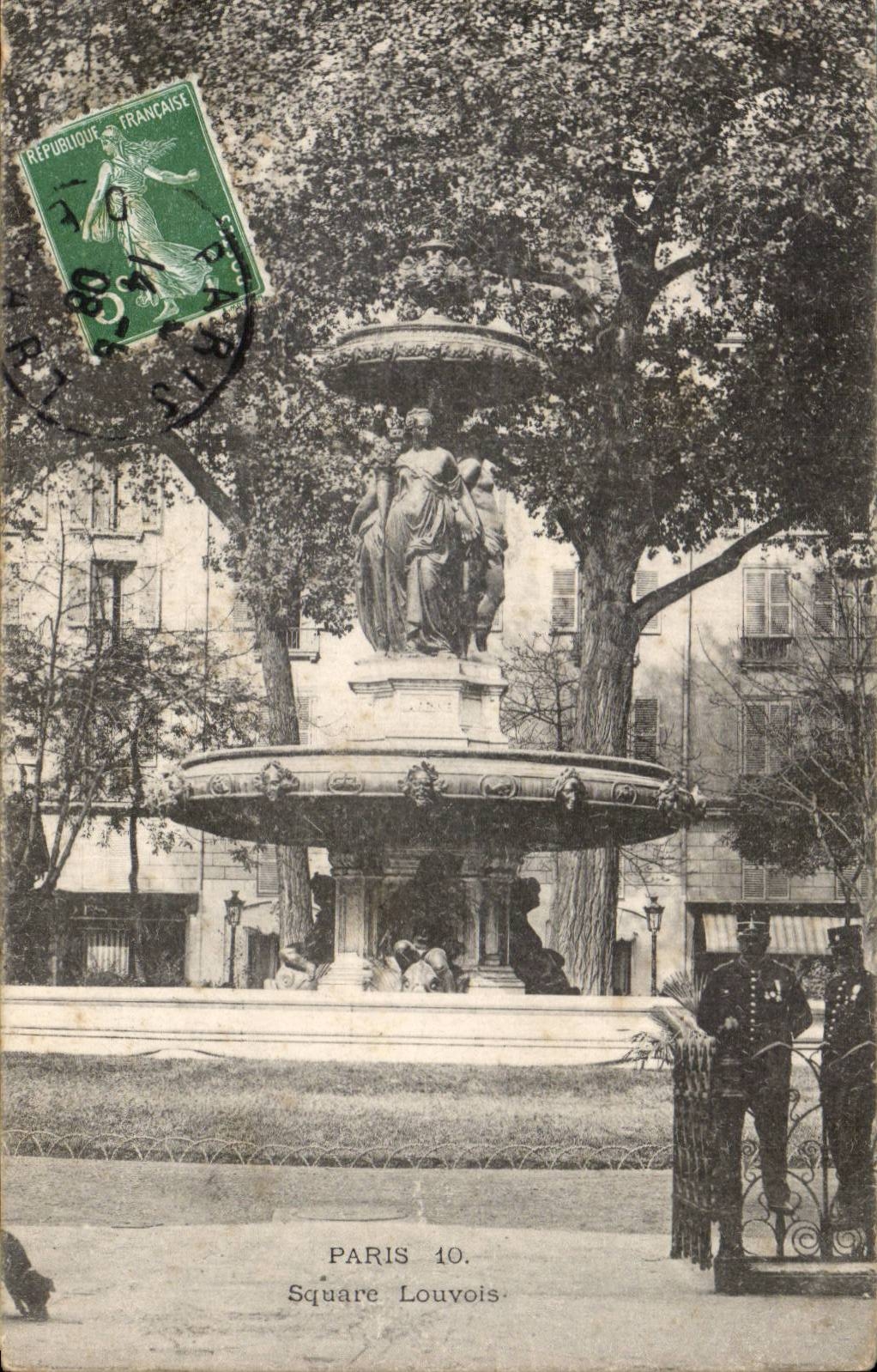 Paris - 8 - Square Louvois - CPA (police policier gendarme)