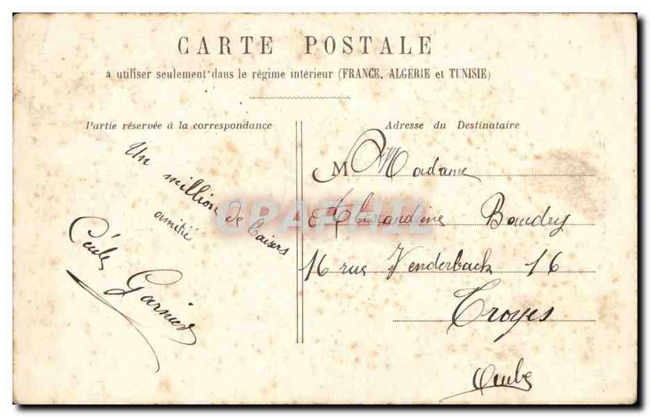Paris - 8 - Square Louvois - CPA (police policier gendarme) — Verso