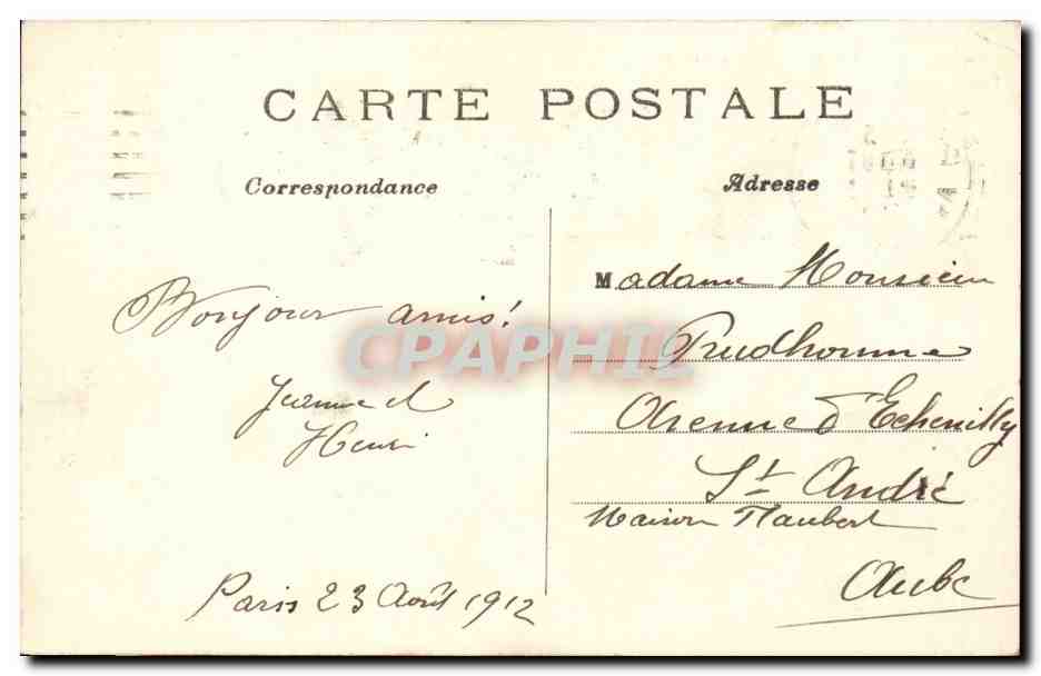 Paris - 3 - La Sorbonne - fondee par Robert de Sorbon chapelain de Saint Louis CPA  — Rückseite