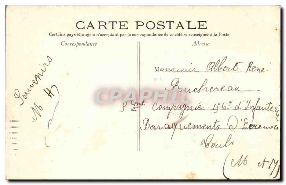 Paris — La sortie du Métropolitain boulevard Pasteur — Éditeur C. M. n° 486 — Reverso