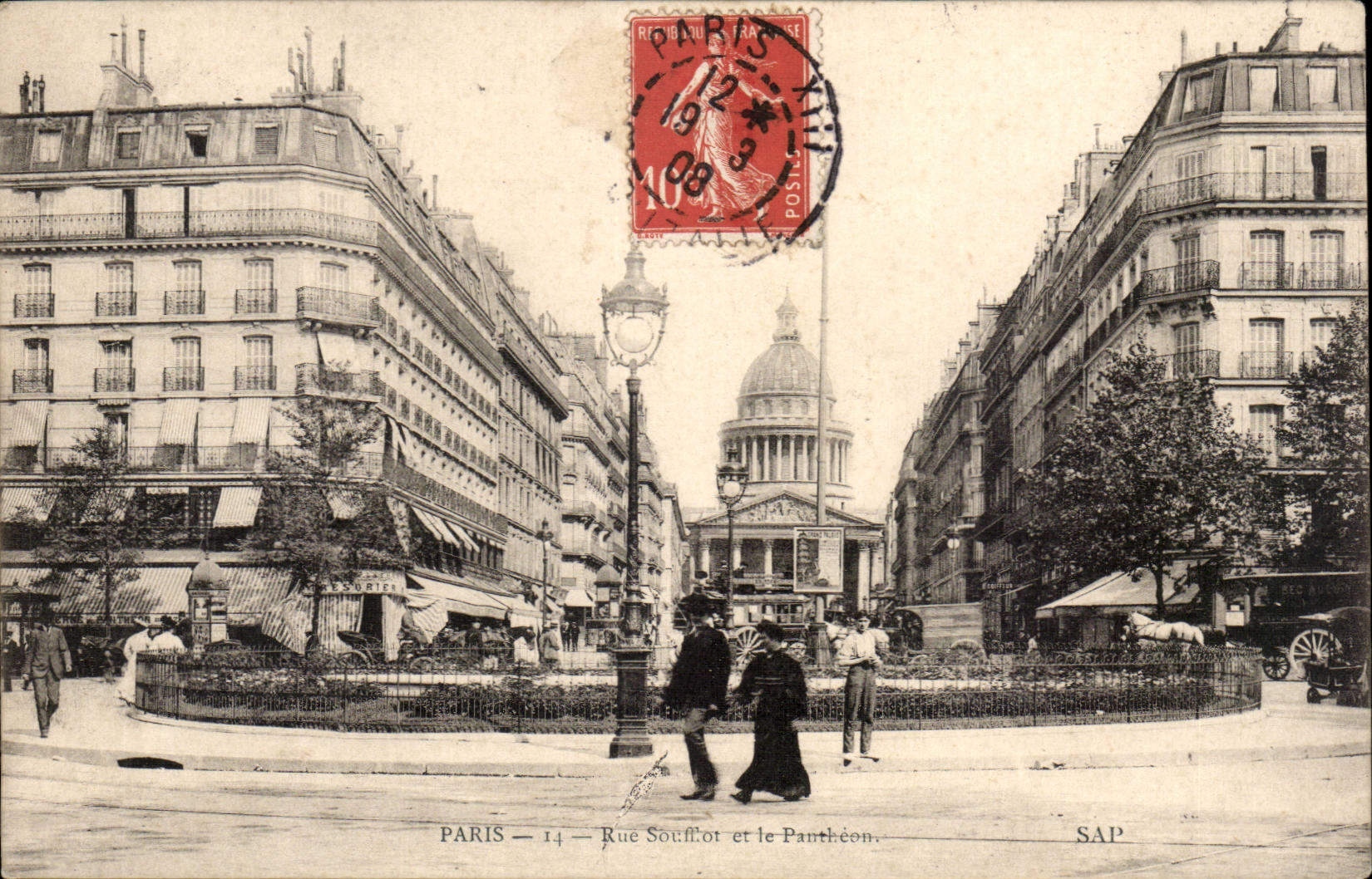 Paris 5 - Rue Soufflot et le Pantheon - - CPA 
