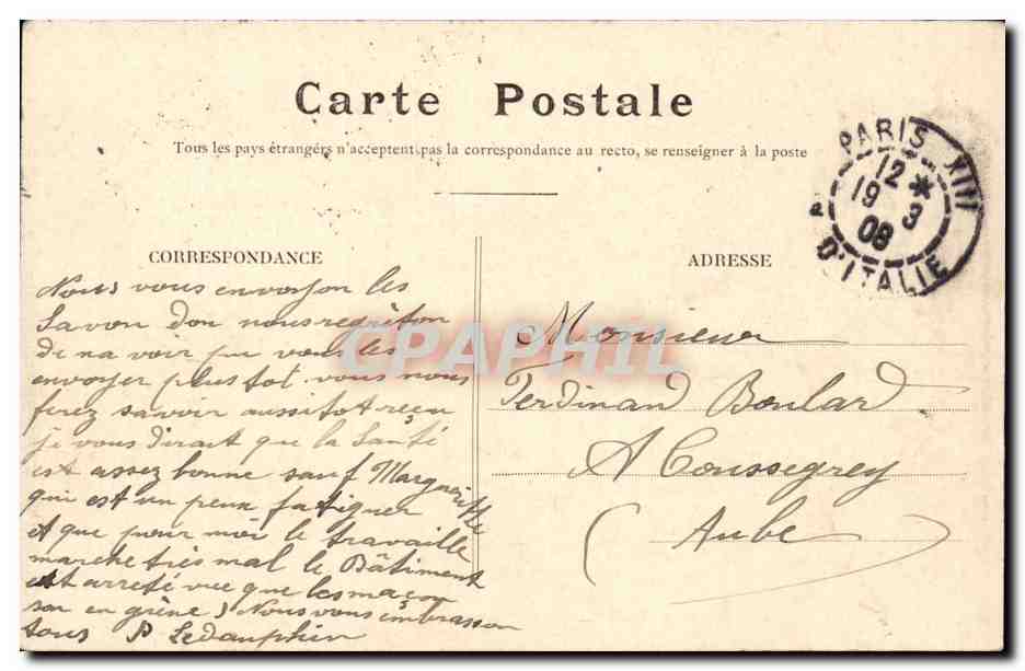 Paris 5 - Rue Soufflot et le Pantheon - - CPA  — Rückseite