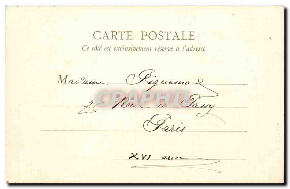Paris - 1 - Tribunal du Commere - Palais de Justice - 1904 CPA  — Verso