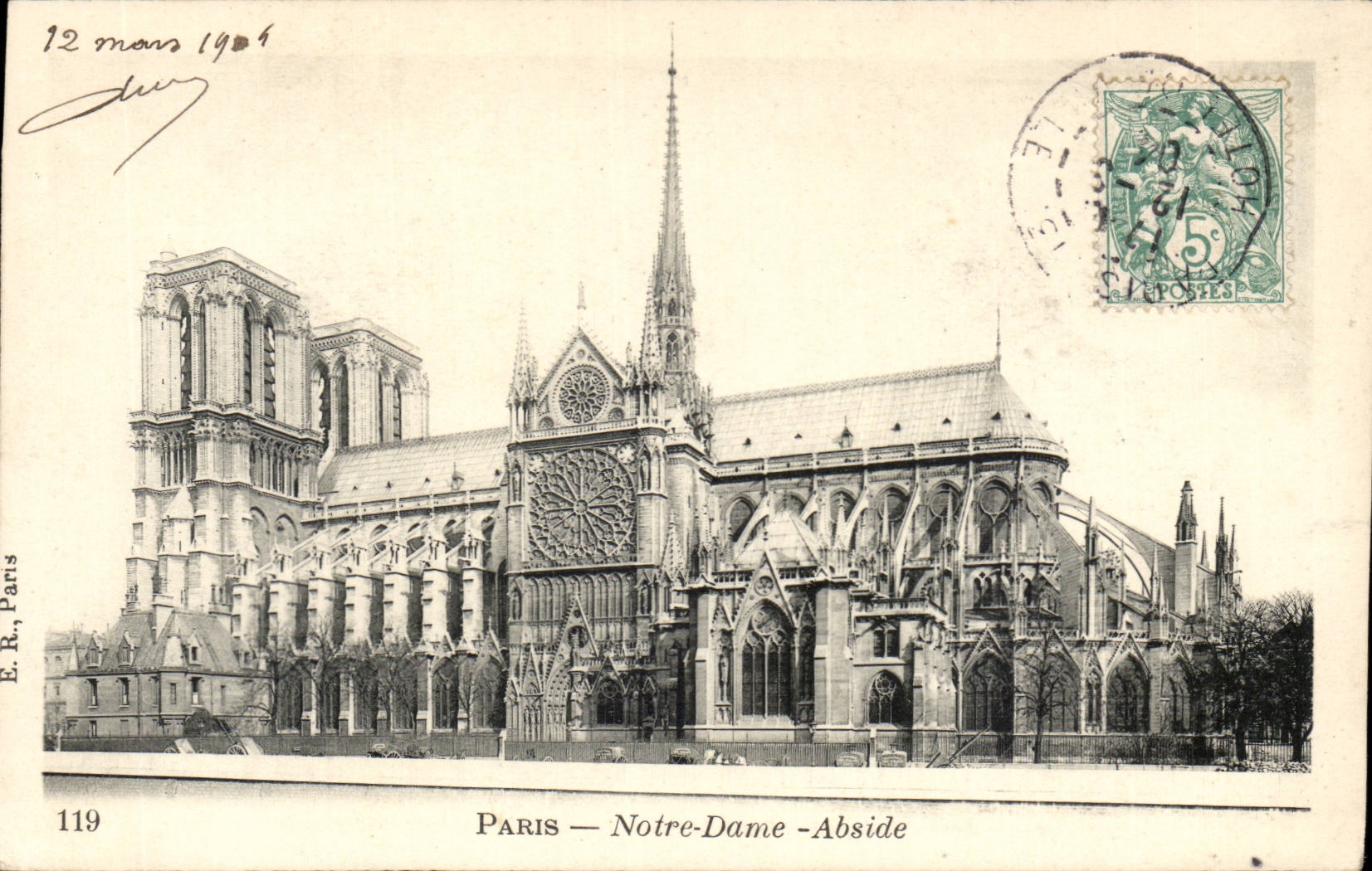 Paris - 4 - Notre Dame- Abside CPA 