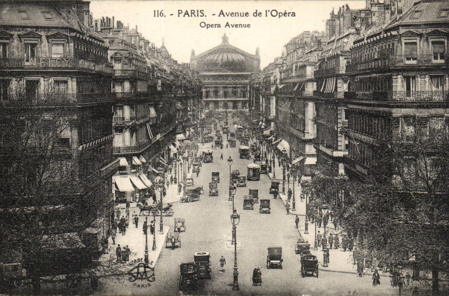 Paris - Avenue de l'Opéra — vue de l'Opéra Garnier — éditeur Chabelle, n°116