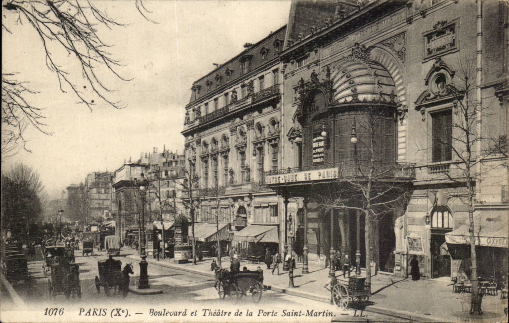 Paris - 10 - Boulevard et Theatre de la Porte Saint Martin - CPA 