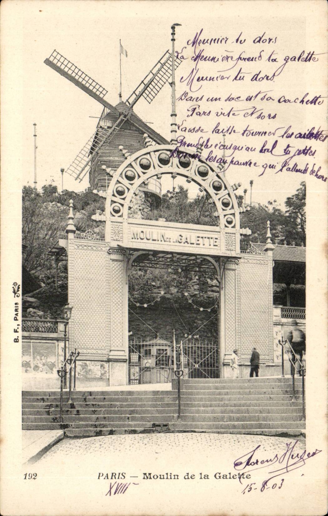 Paris - 18 - Moulin de la Galette - windmill - muehle - CPA 