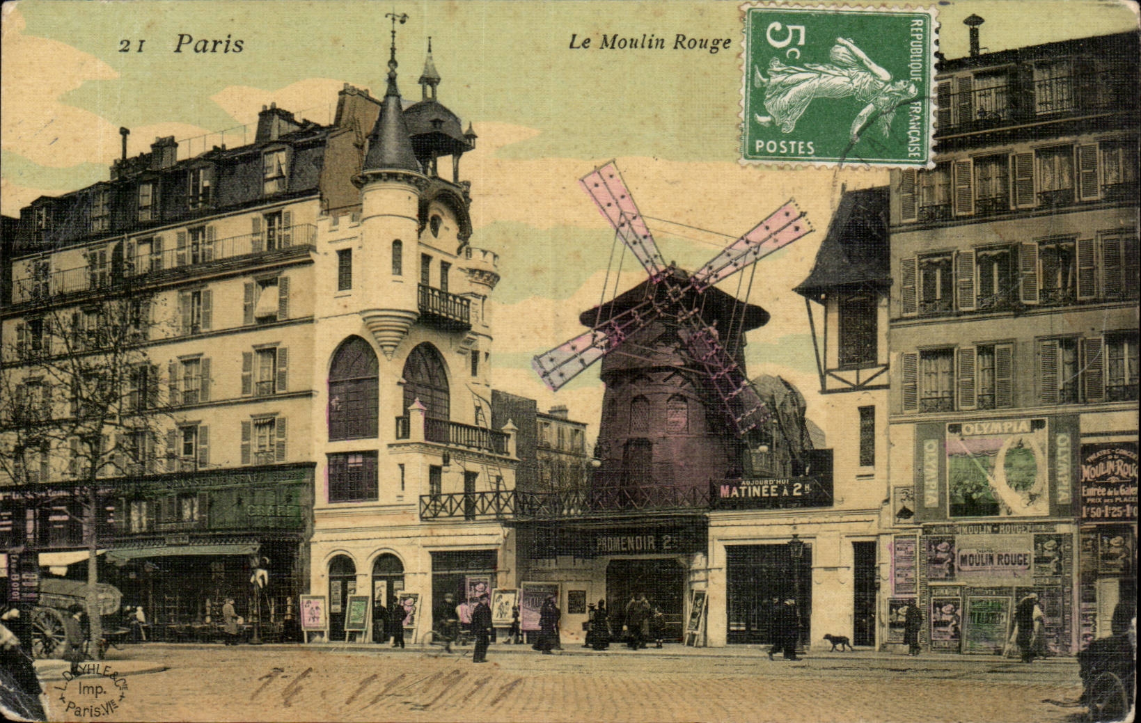 Paris - 18 - Moulin Rouge - windmill - muehle - CPA 