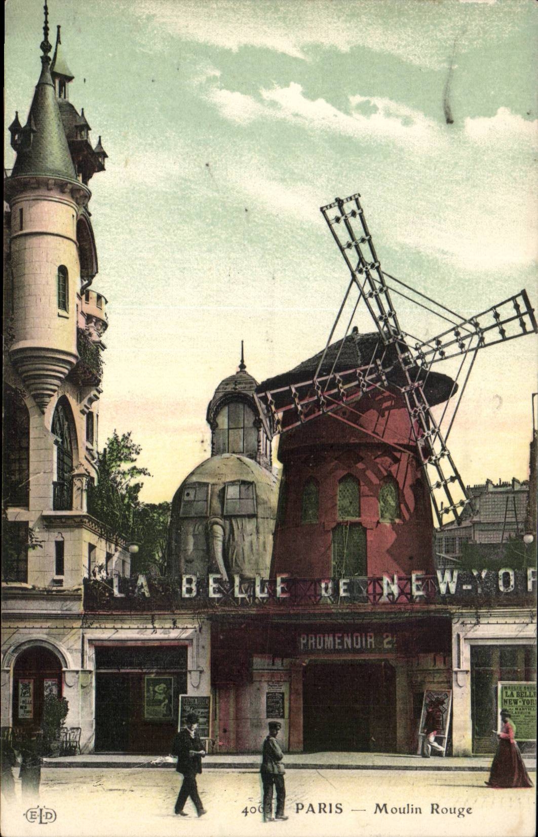 Paris - 18 - Moulin Rouge - windmill - muehle - CPA 