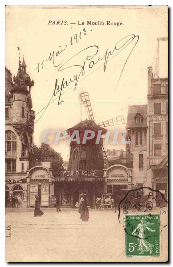 Paris - 18 - Moulin Rouge - windmill - muehle - CPA 