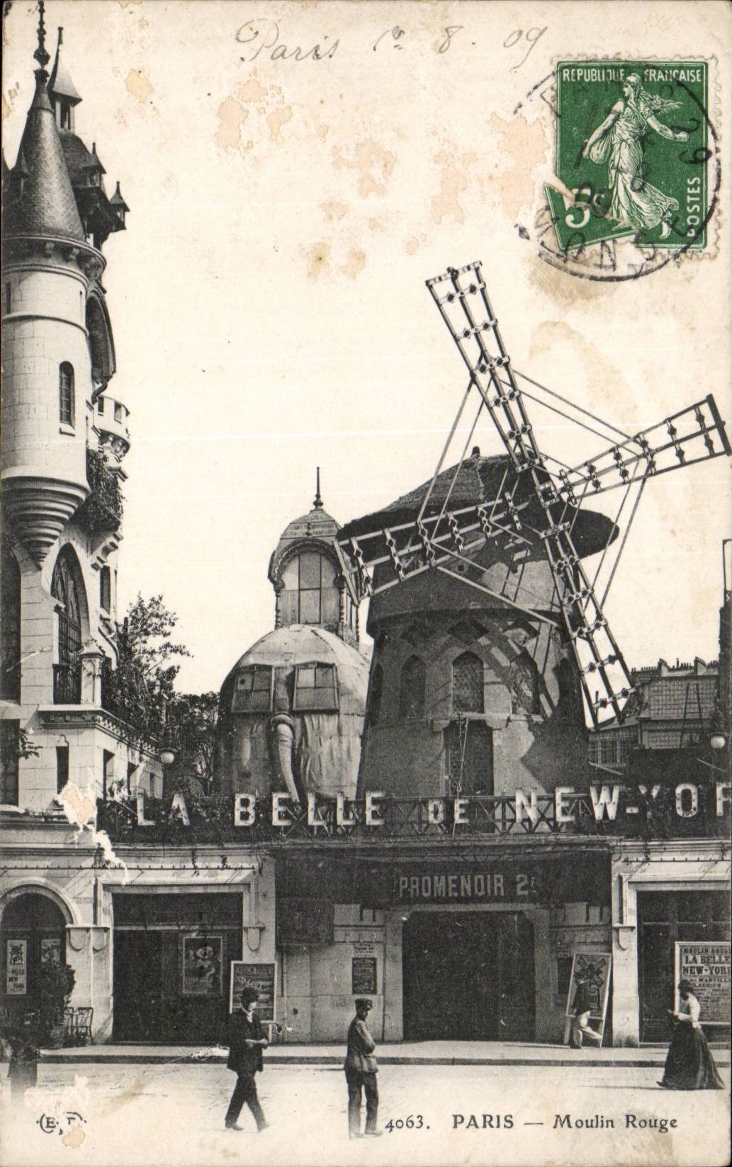 Paris - 18 - Moulin Rouge - windmill - muehle - CPA 