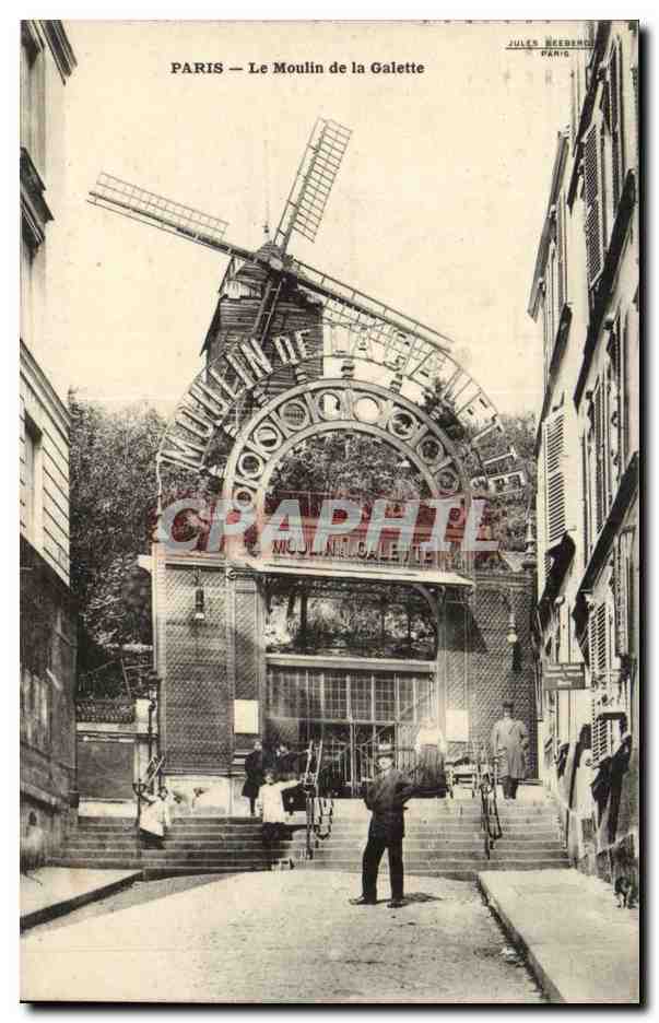 Paris - 18 - Moulin de la Galette - windmill - muehle - CPA 