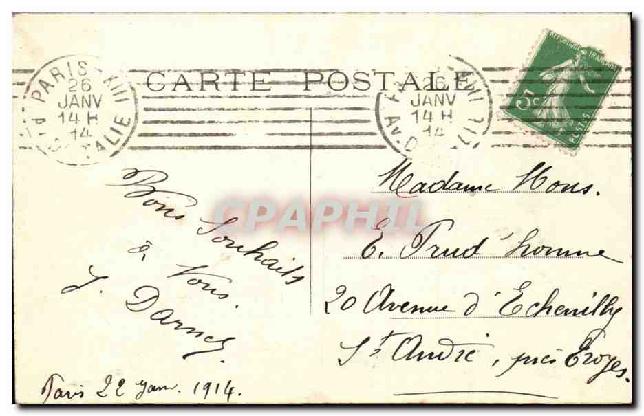 Paris - 18 - Moulin de la Galette - windmill - muehle - CPA  — Rückseite