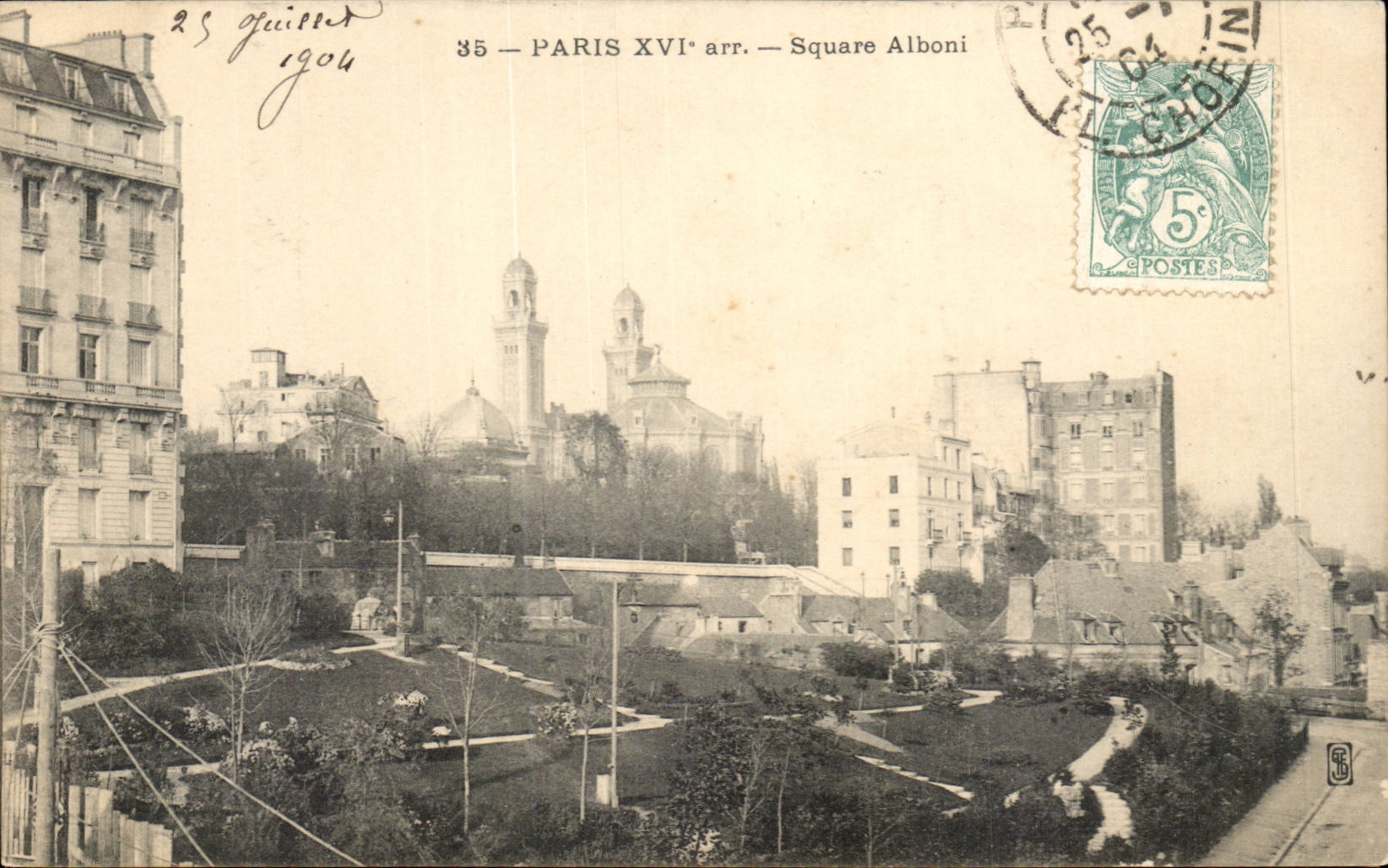 Paris - 16 - Square Alboni - CPA 