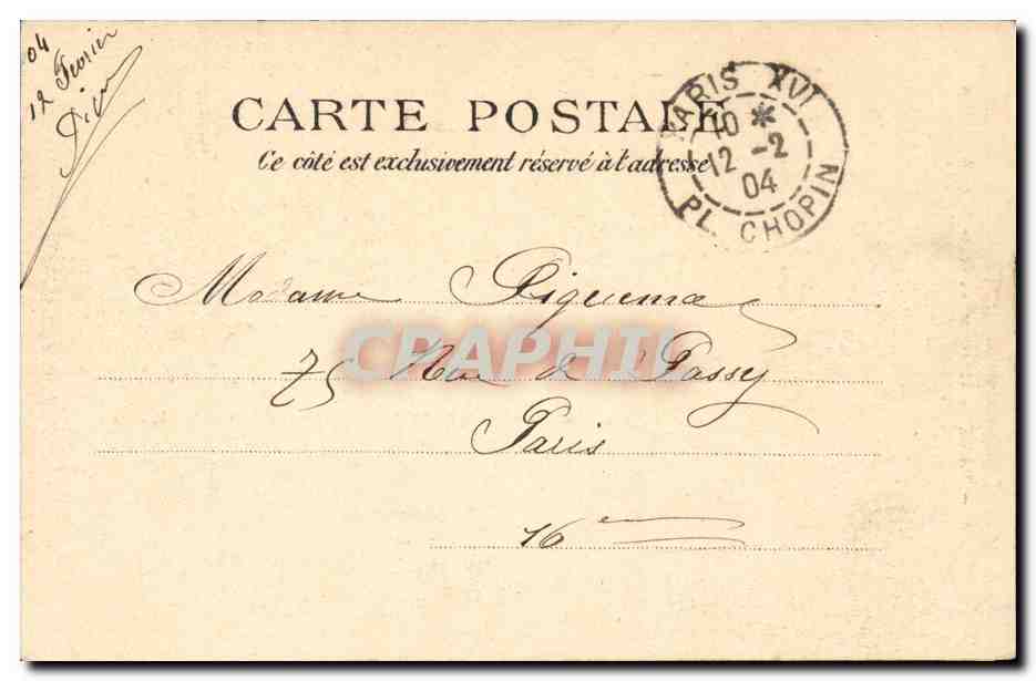 Paris - 16 - Eglise de Passy - CPA  — Rückseite