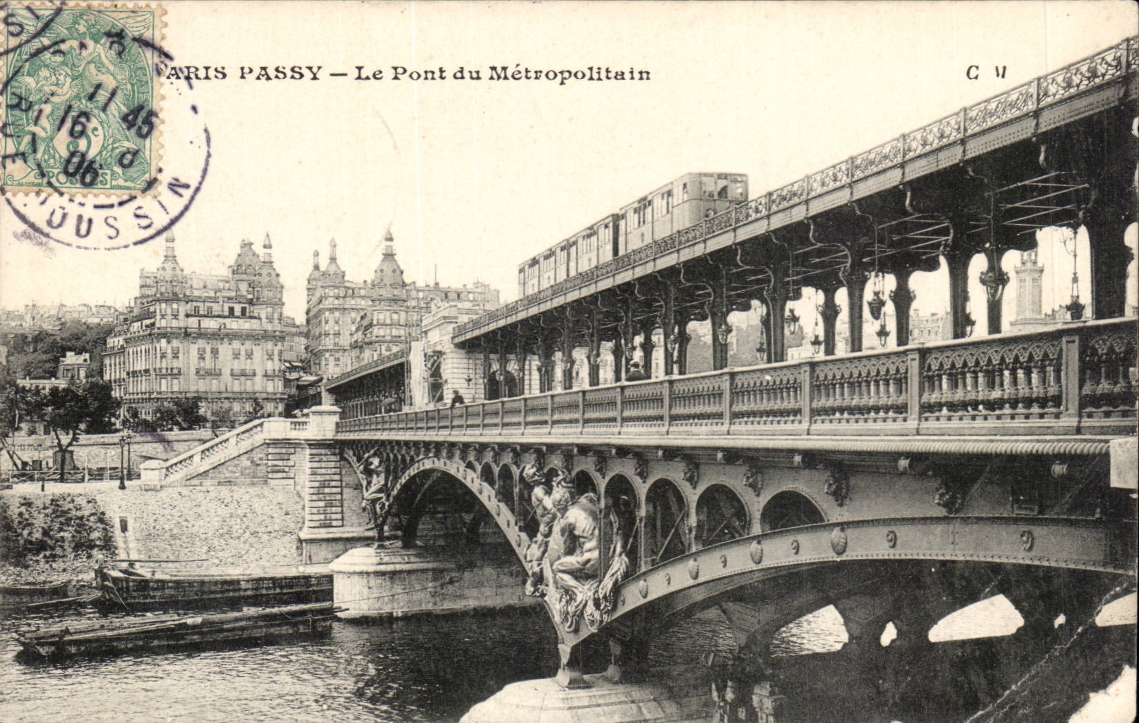 Paris - 16 - Paris Passy - Le Pont du Metropolitain Metro - CPA 