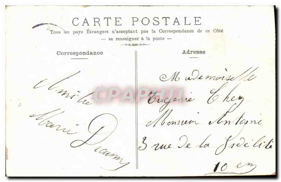 Paris - 8 - La Madeleine - CPA  — Verso
