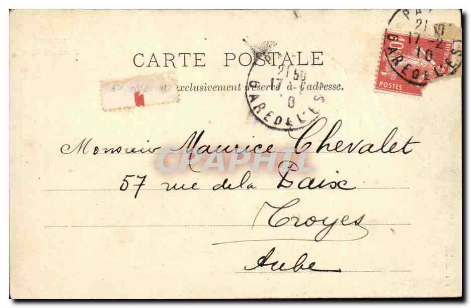 Paris - 8 - Les Inondation - Janvier 1910 - Place de la Concorde - CPA  — Verso