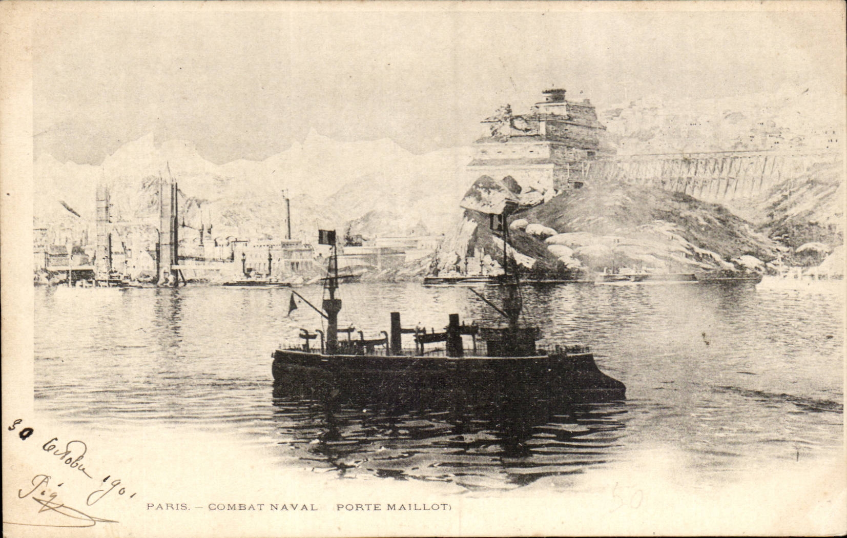 Paris — Combat naval Porte Maillot — Imprimerie Parisienne