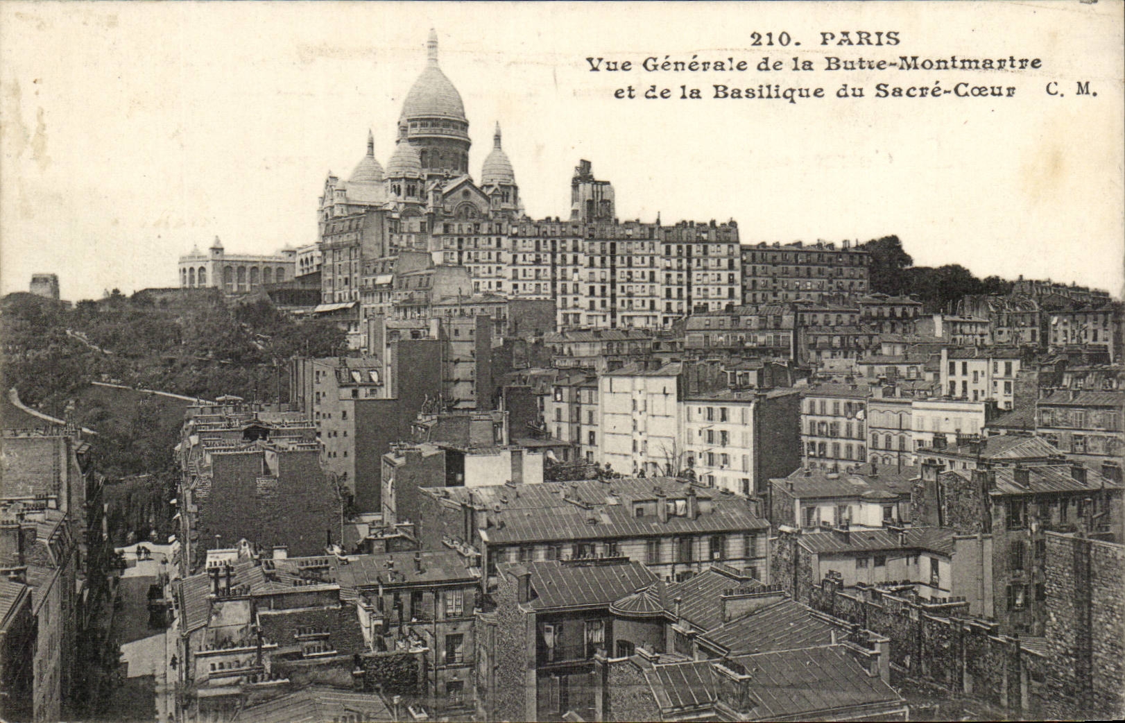 Paris - 14 - Montmartre - Vue Generale - Le Sacre Coeur - CPA 