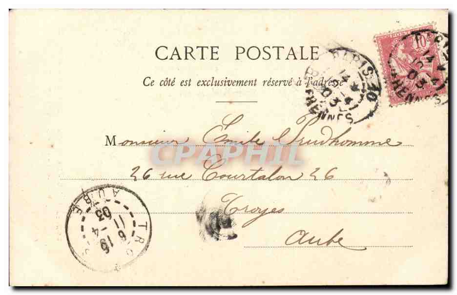 Paris - 14 - Montmartre - Le Sacre Coeur - CPA  — Rückseite