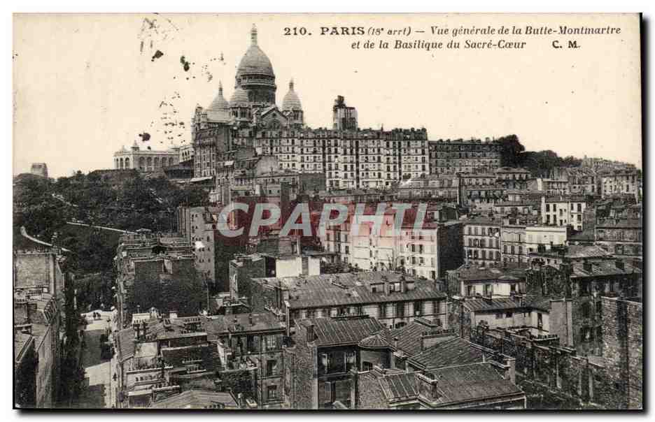 Paris - 14 - Montmartre - Le Sacre Coeur - CPA 
