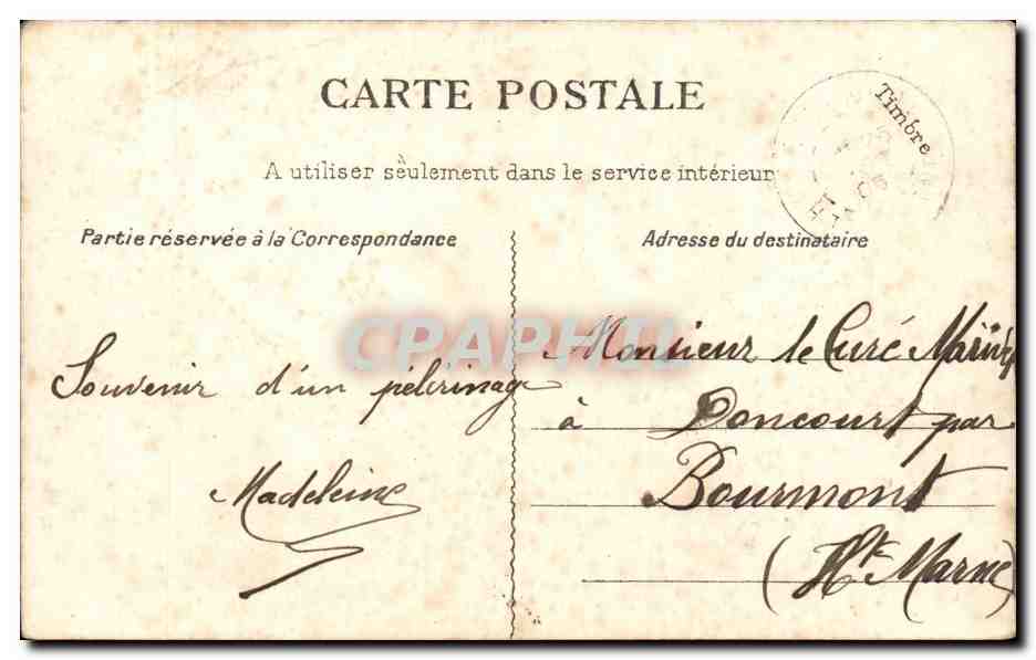 Montmartre — Le Square Saint-Pierre — G. C. A., Paris, n° 516 — Verso