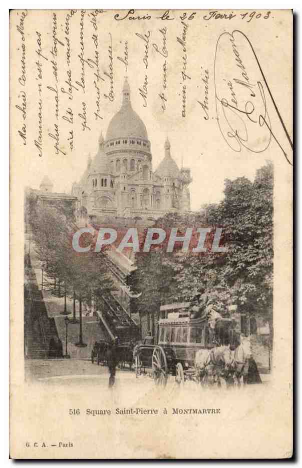 Paris - 14 - Montmartre 1903 - Le Sacre Coeur - CPA 