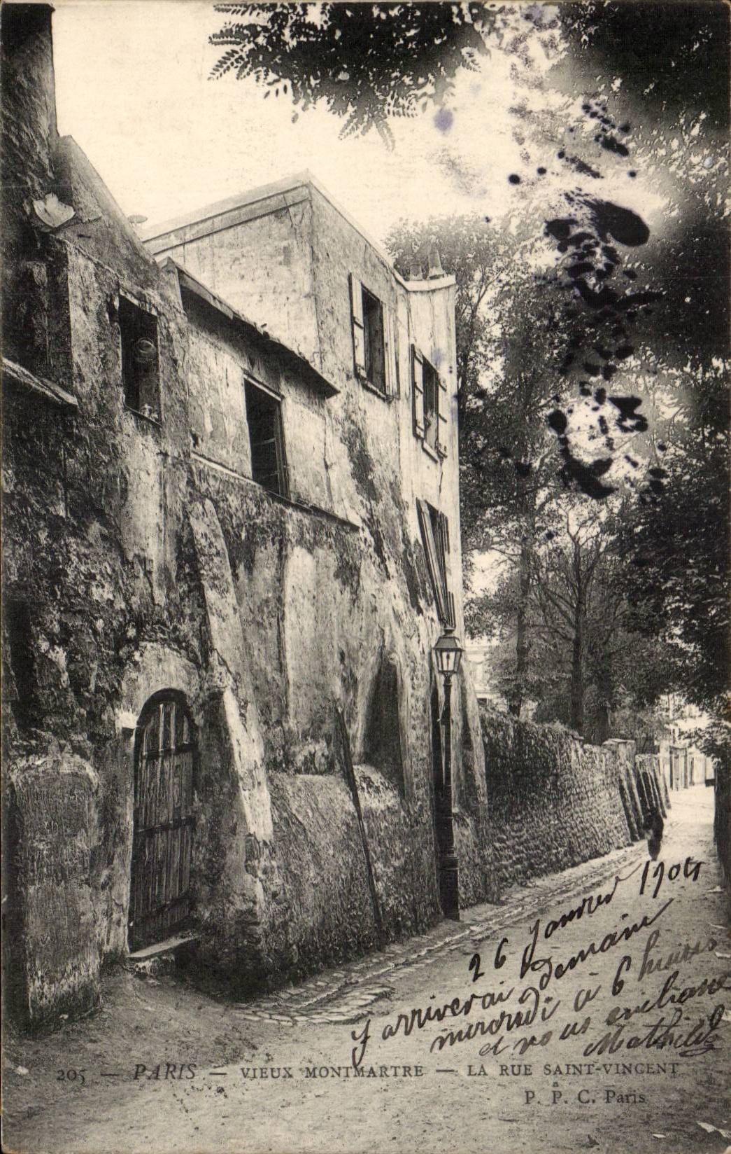Paris - 14 - Vieux Montmartre La Rue Saint Vincent - CPA 
