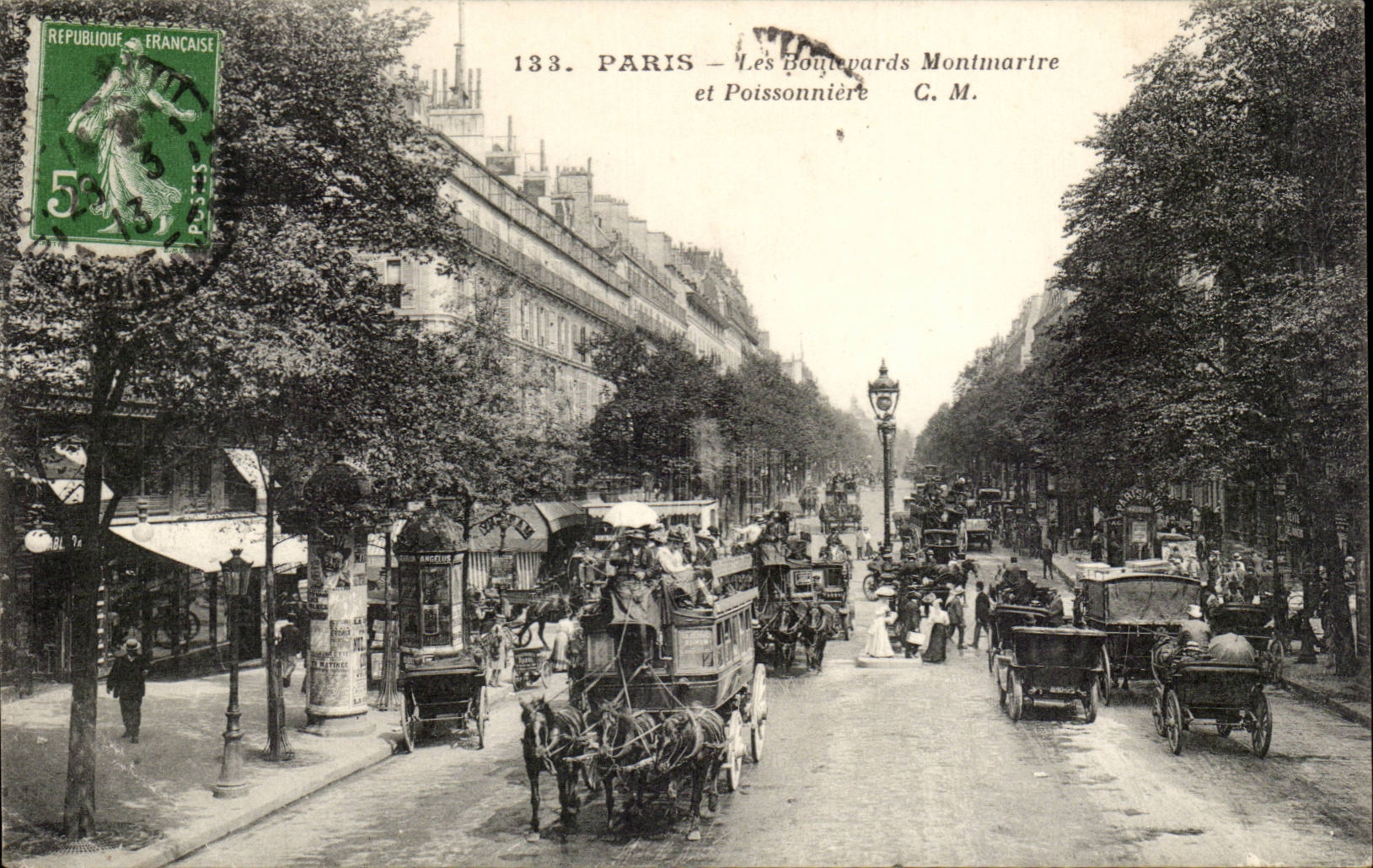 Paris — Die Boulevards Montmartre und Poissonnière — G. M. — Nummer 133