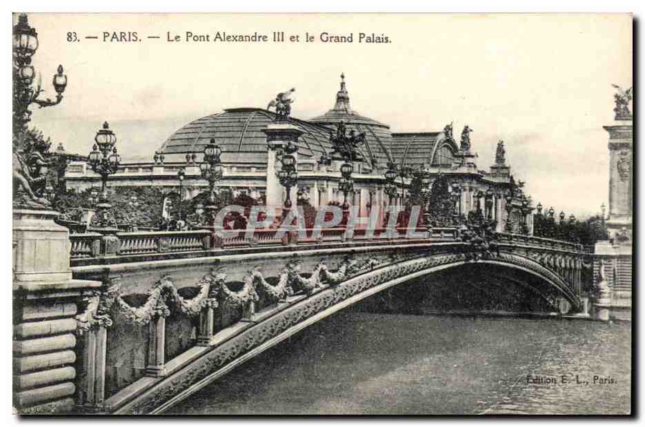 Paris 7 - Le Pont Alexandre III et le Grand Palais CPA 