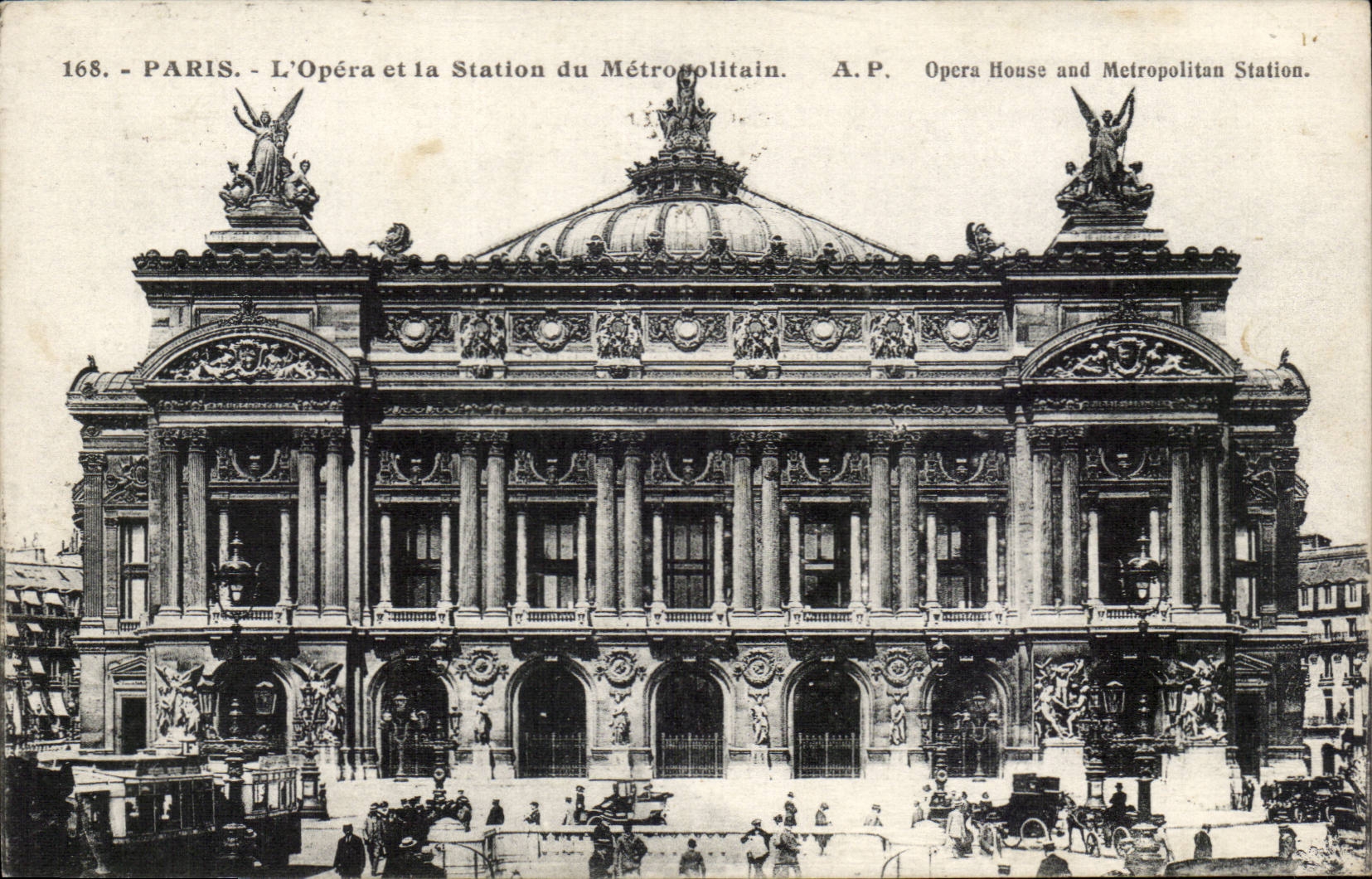 Paris 8 - L'Opera et la Station Metropolitain Tour Eiffel CPA 