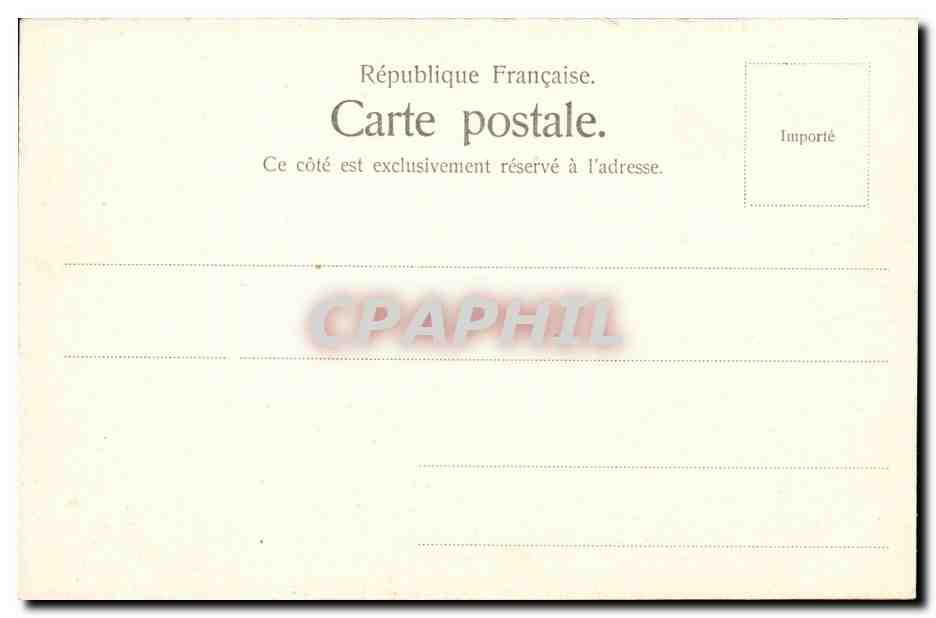 Paris 1 - Louvre et Monument de Gambetta CPA  — Rückseite