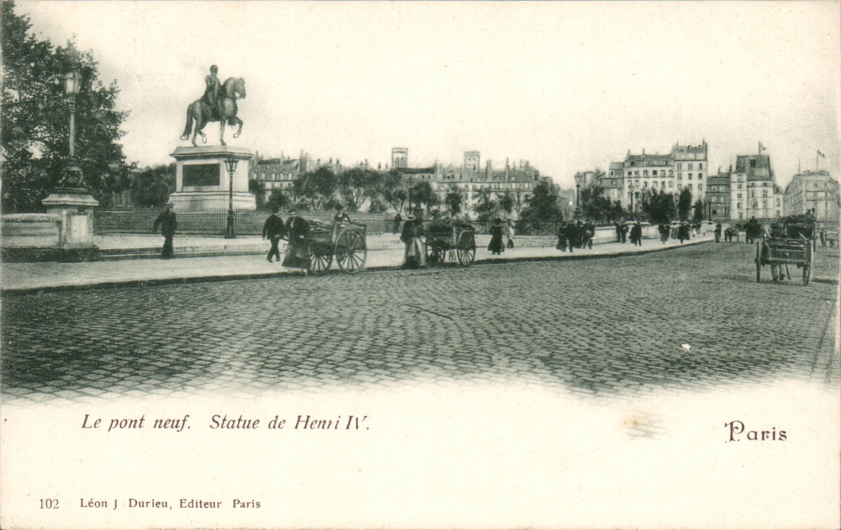 Paris 6 - Le Pont Neuf Statue de Henri IV CPA 