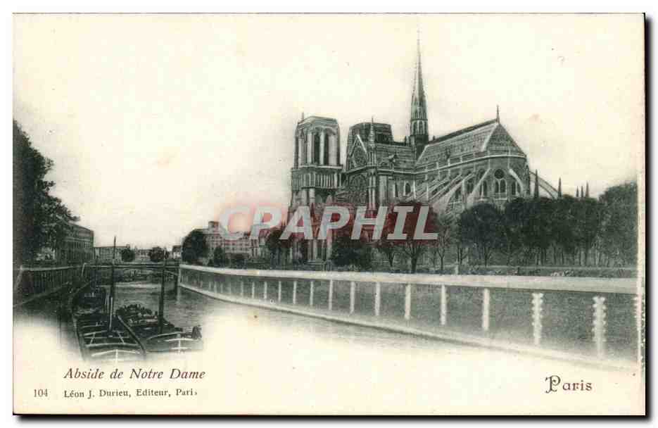 Paris 4 - Abside de Notre Dame CPA 